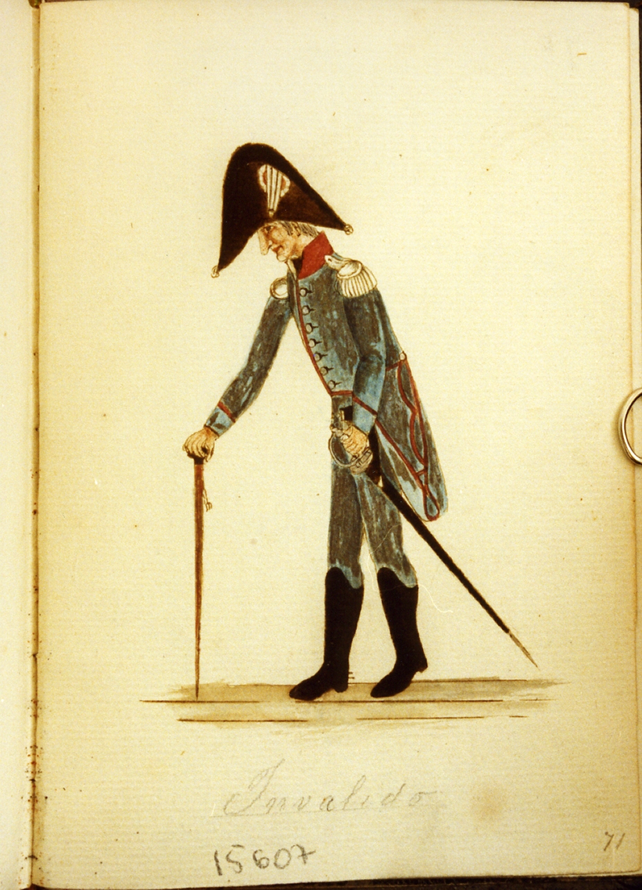 figura maschile (dipinto) - ambito napoletano (sec. XIX)