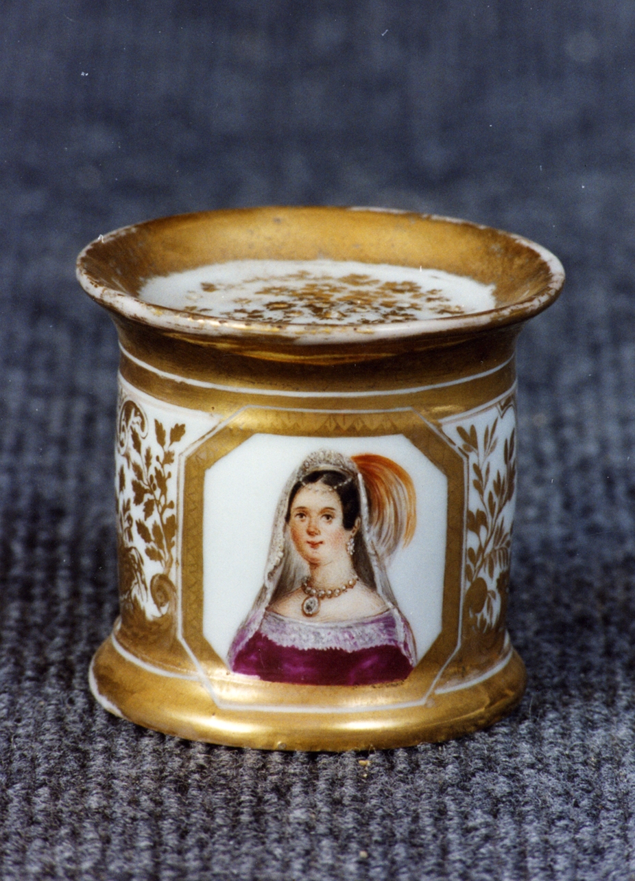 ritratto di donna (sandracchiera) - manifattura napoletana (sec. XIX)
