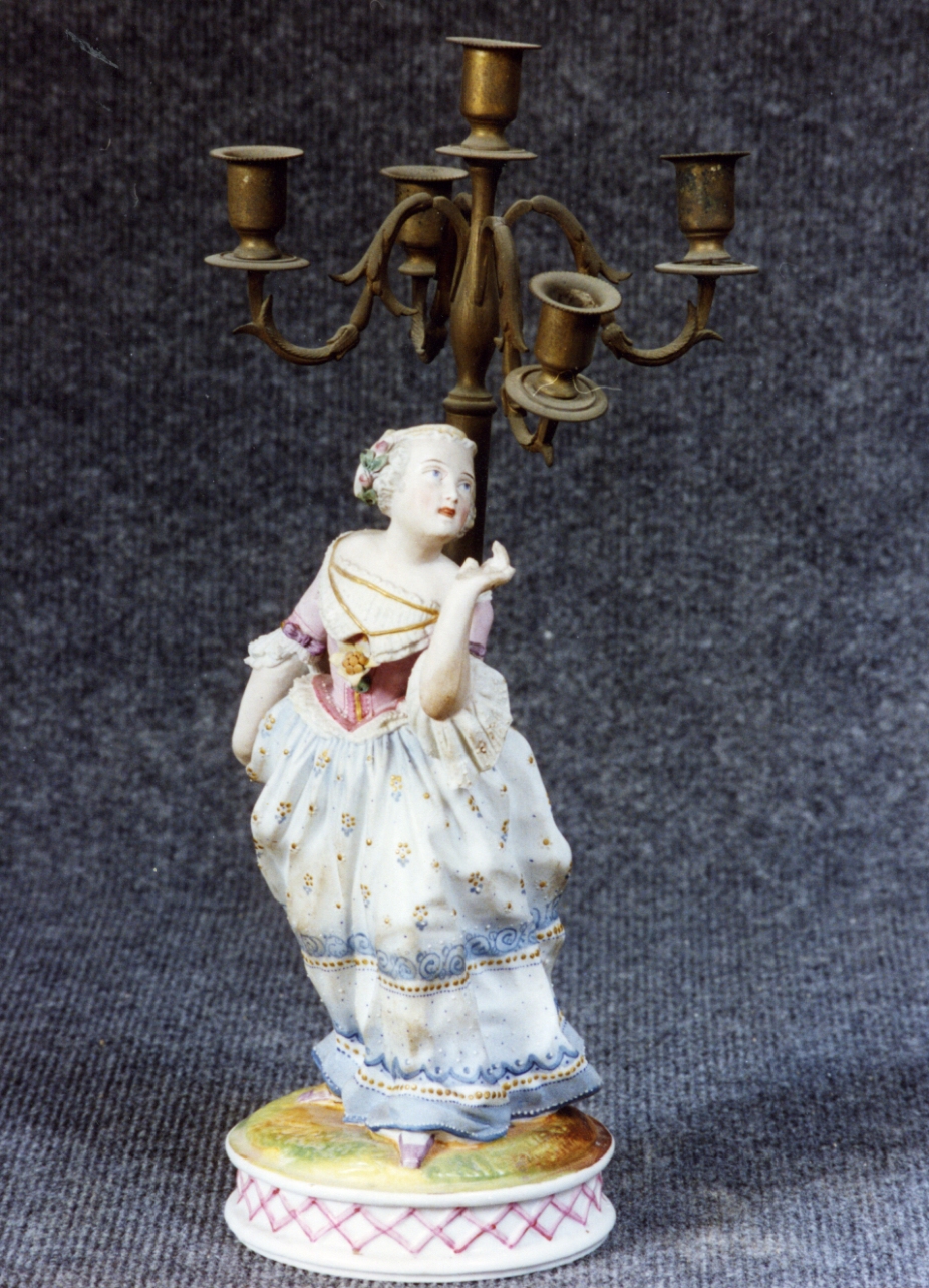 figura femminile (candelabro) - Real Fabbrica di Napoli (sec. XVIII)