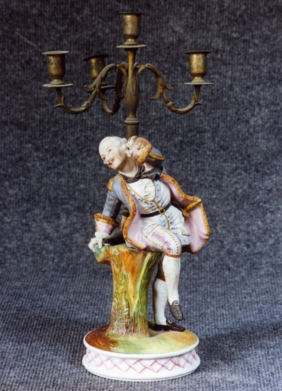 figura maschile (candelabro) - Real Fabbrica di Napoli (sec. XVIII)
