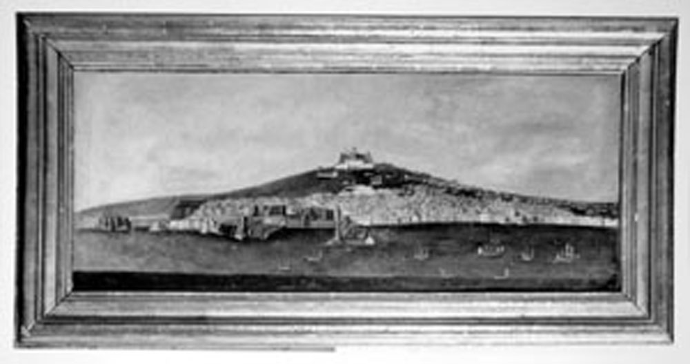 veduta di città (dipinto) - ambito napoletano (fine sec. XVII)