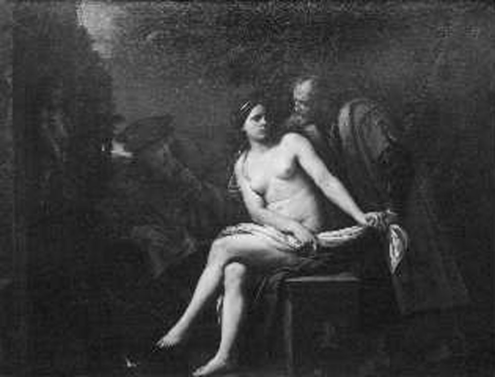 Susanna e i vecchi (dipinto) di Vaccaro Andrea (sec. XVII)