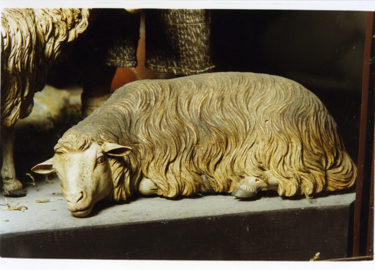 pecora (scultura miniaturistica) - bottega napoletana (secc. XVIII/ XIX)