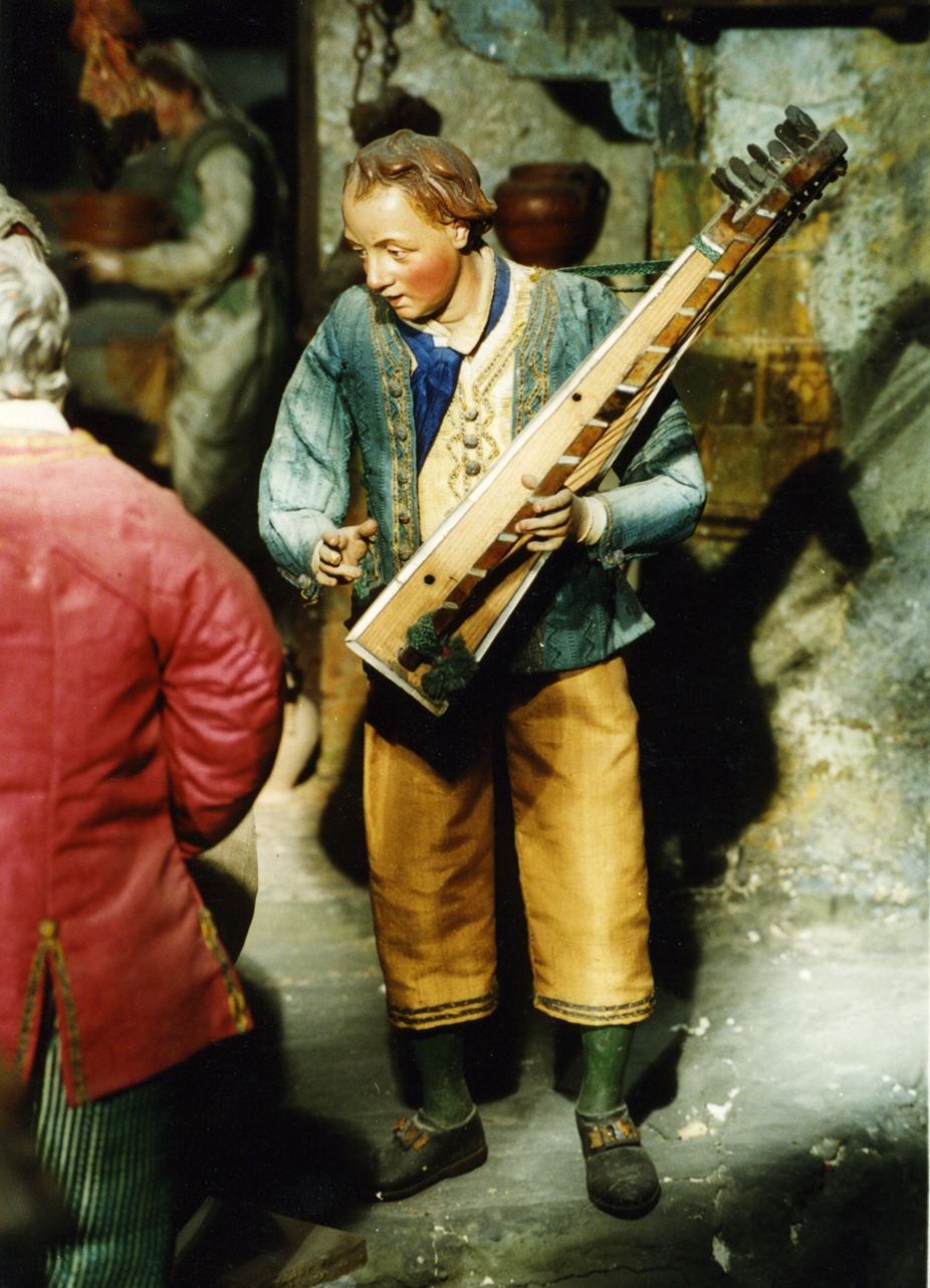 figura maschile (statuetta di presepio) - bottega napoletana (prima metà sec. XIX)