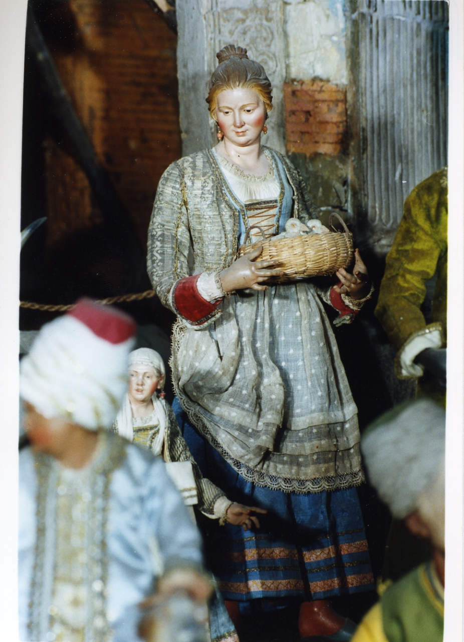 giovane donna (statuetta di presepio) - bottega napoletana (sec. XIX)