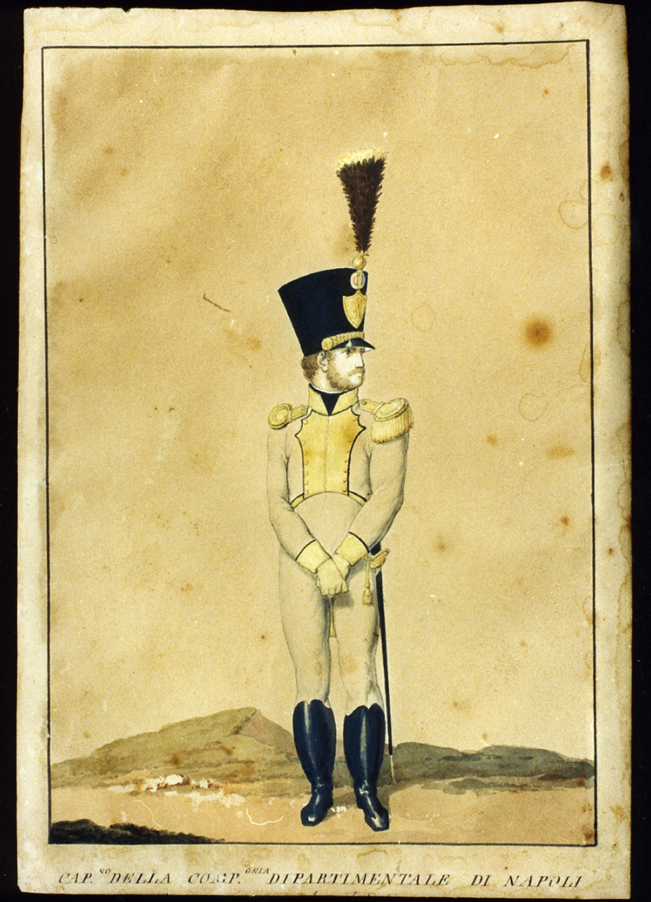 figura maschile (dipinto) - ambito napoletano (sec. XIX)