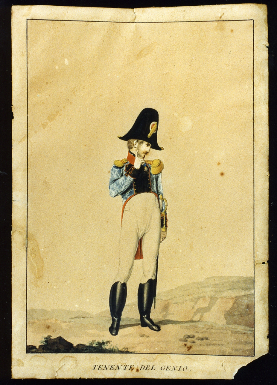 figura maschile (dipinto) - ambito napoletano (sec. XIX)