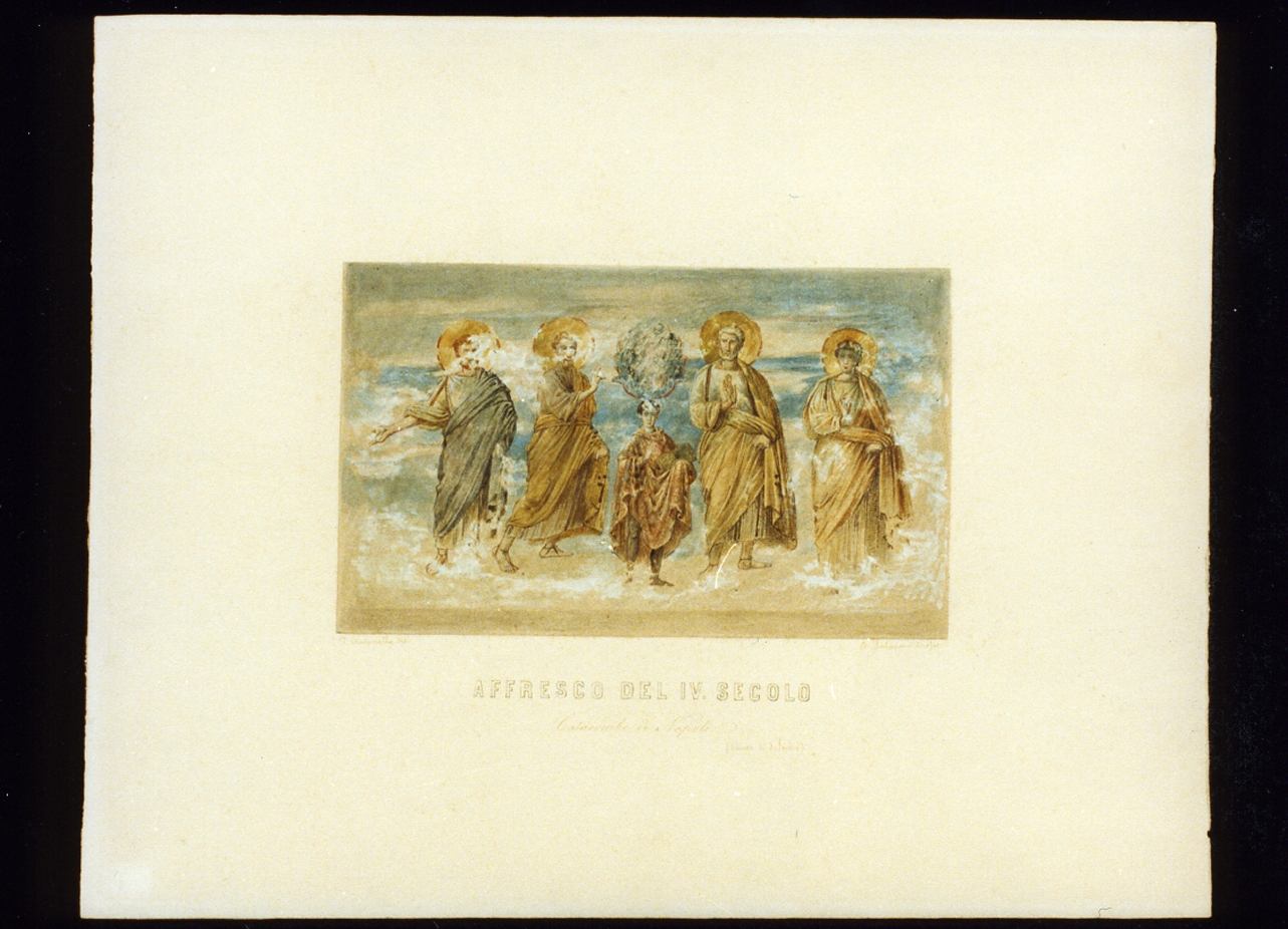 figure di santi (dipinto) di Autoriello Francesco (sec. XIX)