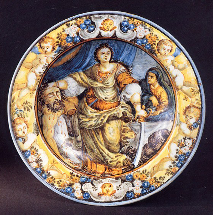 Giuditta con la testa di Oloferne (coppa) di Grue Francesco Saverio di Giovanni (prima metà sec. XVIII)