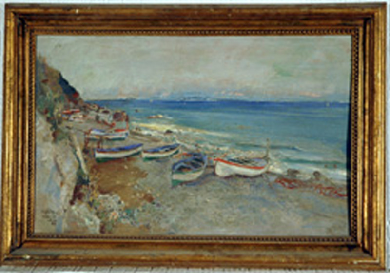 paesaggio marino (dipinto) di Casciaro Giuseppe (prima metà sec. XX)
