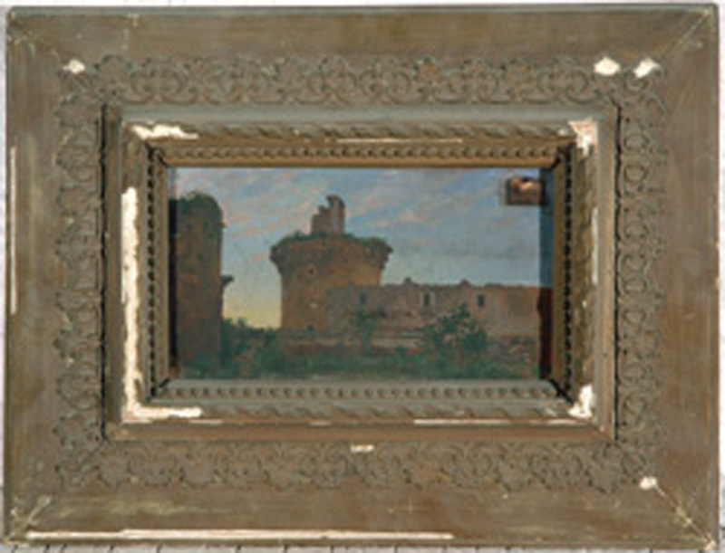 castello di Venosa, castello (dipinto) di Petroni Andrea (ultimo quarto sec. XIX)