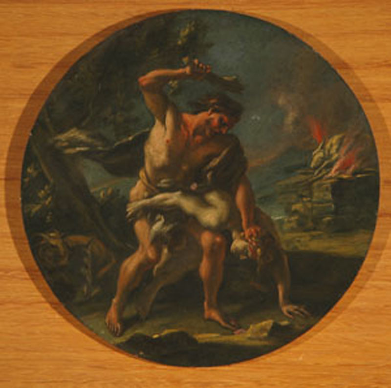 Caino e Abele (dipinto) di Falciatore Filippo (sec. XVIII)