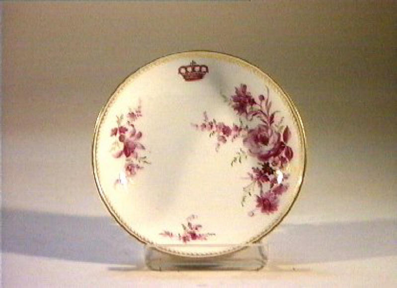 motivi decorativi floreali (piattino) - manifattura di Meissen (sec. XIX)