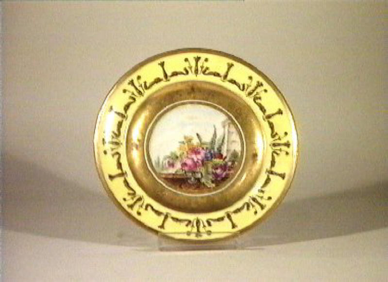 motivi decorativi (piattino) - manifattura di Sèvres (secc. XVIII/ XIX)