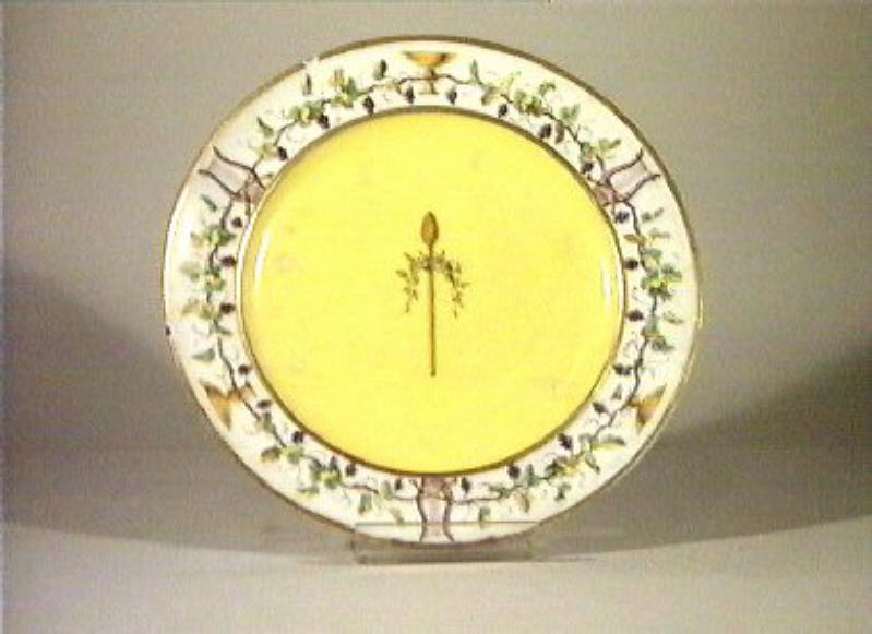 motivo decorativo floreale (piatto) - manifattura di Sèvres (secc. XVIII/ XIX)