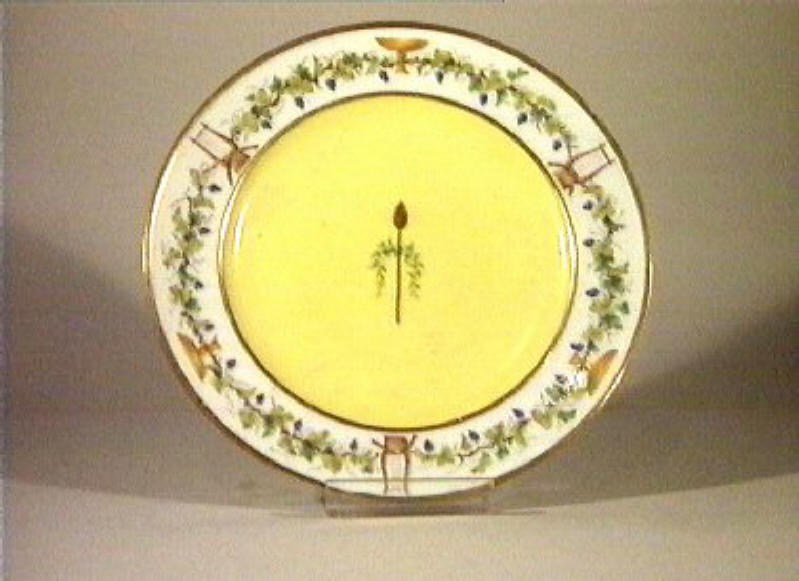 motivo decorativo floreale (piatto) - manifattura di Sèvres (secc. XVIII/ XIX)