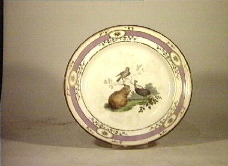 motivi decorativi vegetali e animali (piatto da portata) - Real Fabbrica di Napoli (secc. XVIII/ XIX)