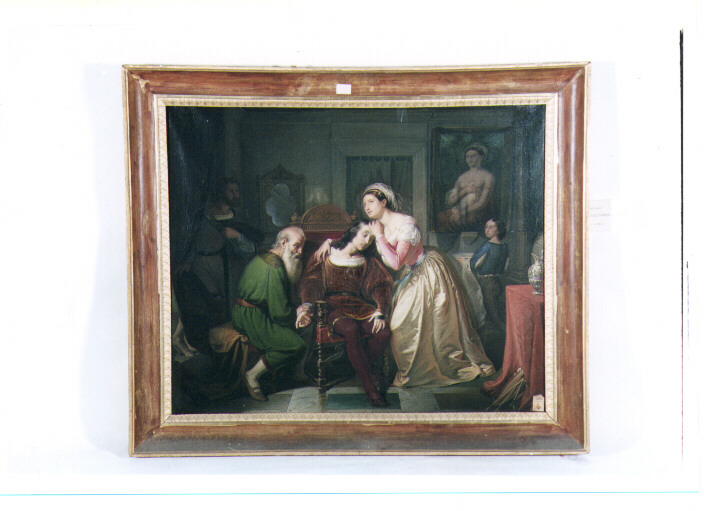 gli ultimi momenti di Raffaello, Morte di Raffaello (dipinto) di Saltelli Fedele Carlo (sec. XIX)