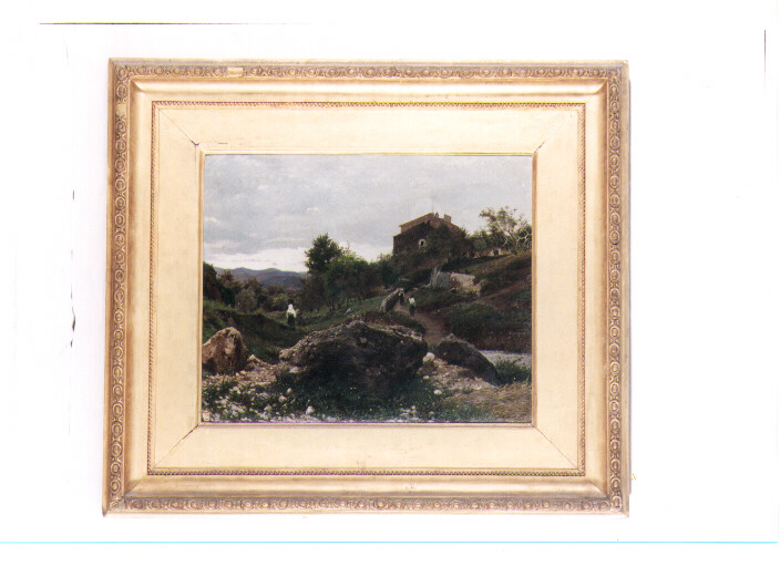 In novembre, paesaggio autunnale (dipinto) di Simonetti Alfonso (sec. XIX)