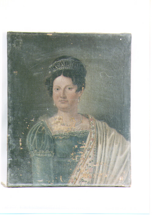 ritratto di donna (dipinto) - ambito napoletano (secondo quarto sec. XIX)