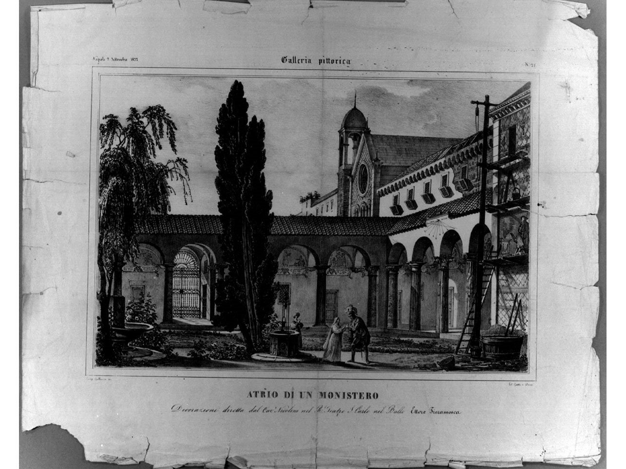 scenografia teatrale (stampa) di Gatti Federico, Dura Gaetano, Galluzzi Leopoldo (sec. XIX)