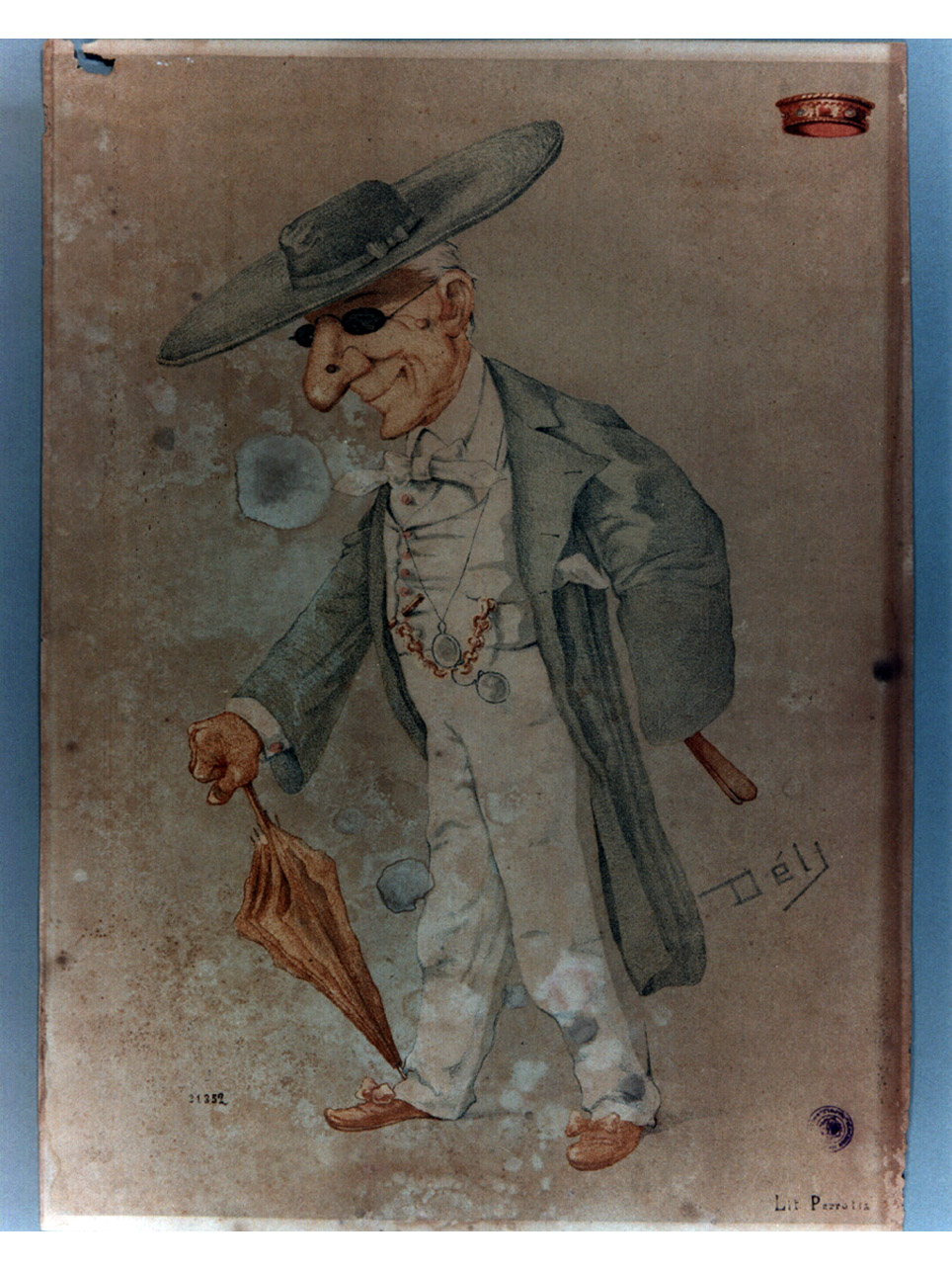 caricatura (stampa a colori) di Delfico Melchiorre (sec. XIX)