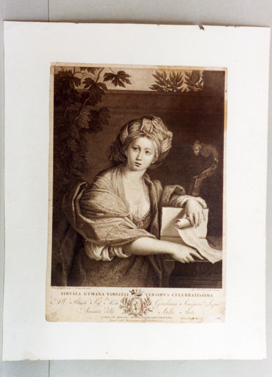 Sibilla Cumana (stampa) di Folo Giovanni (secc. XVIII/ XIX)