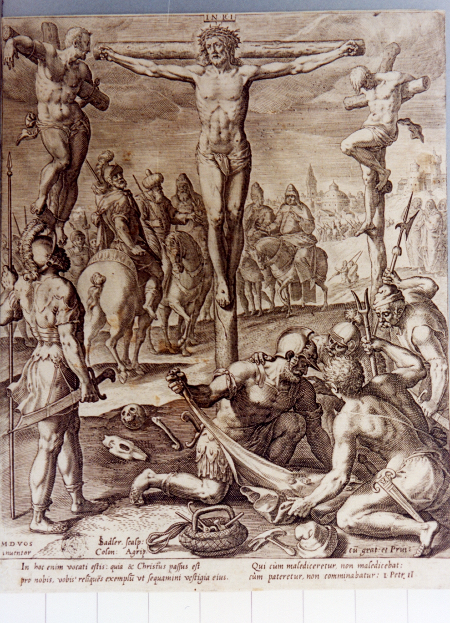 crocifissione di Cristo (stampa) di Sadeler Jan il Vecchio (secc. XVI/ XVII)