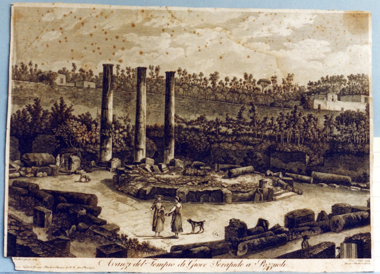 paesaggio con rovine (stampa) di Hackert Philipp, Alloja Vincenzo (secc. XVIII/ XIX)