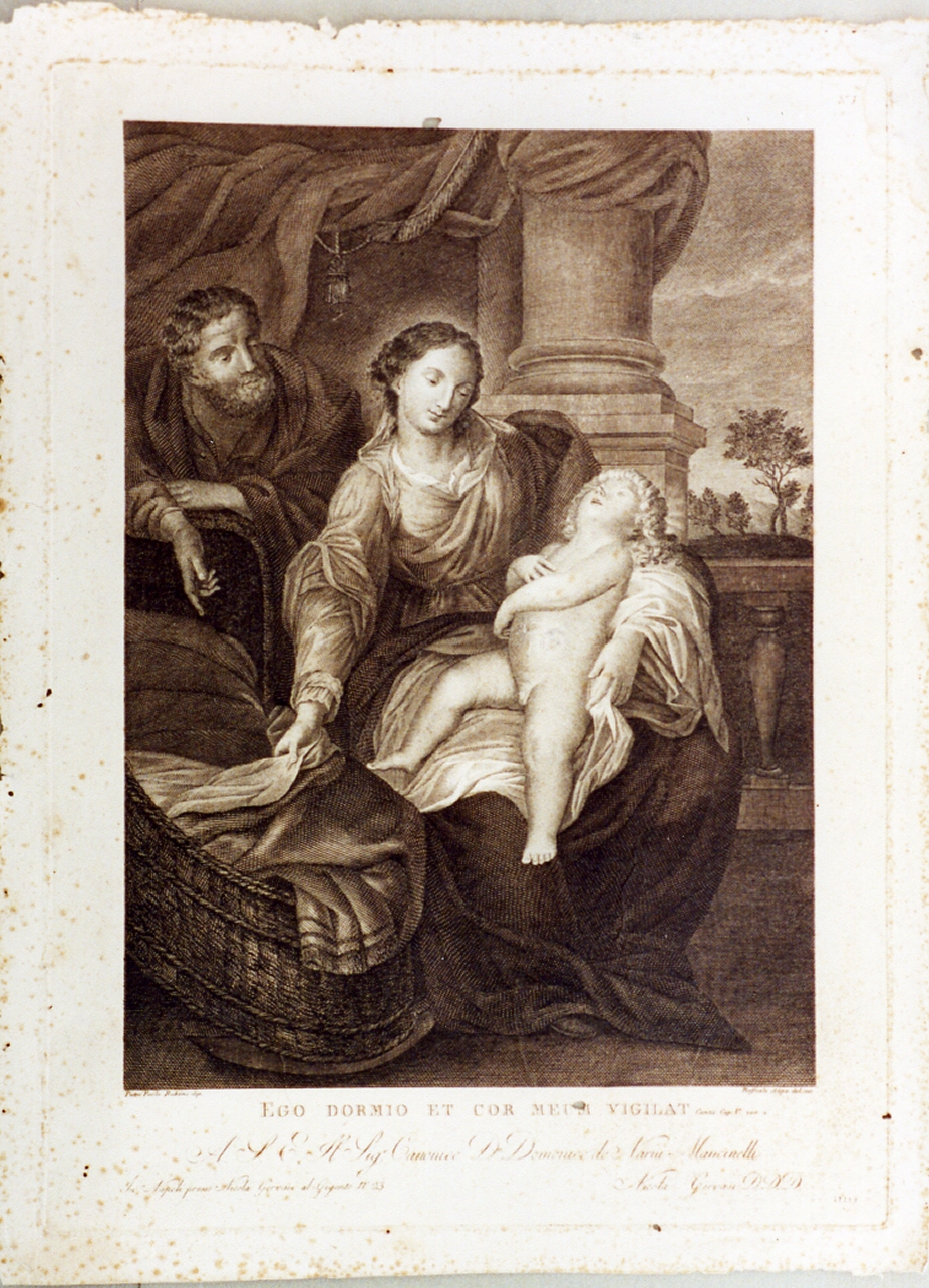 Sacra Famiglia (stampa) - ambito italiano (secc. XVIII/ XIX)