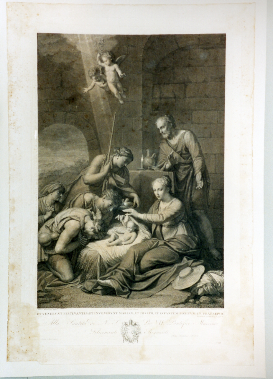adorazione dei pastori (stampa) di Van der Werff Adriaan, Ermini Pietro (sec. XIX)