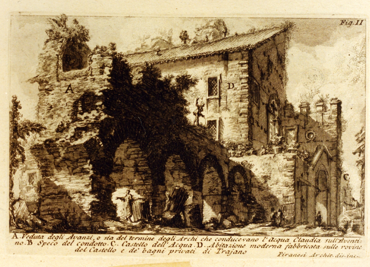 veduta di Roma (stampa tagliata) di Piranesi Giovanni Battista (sec. XVIII)
