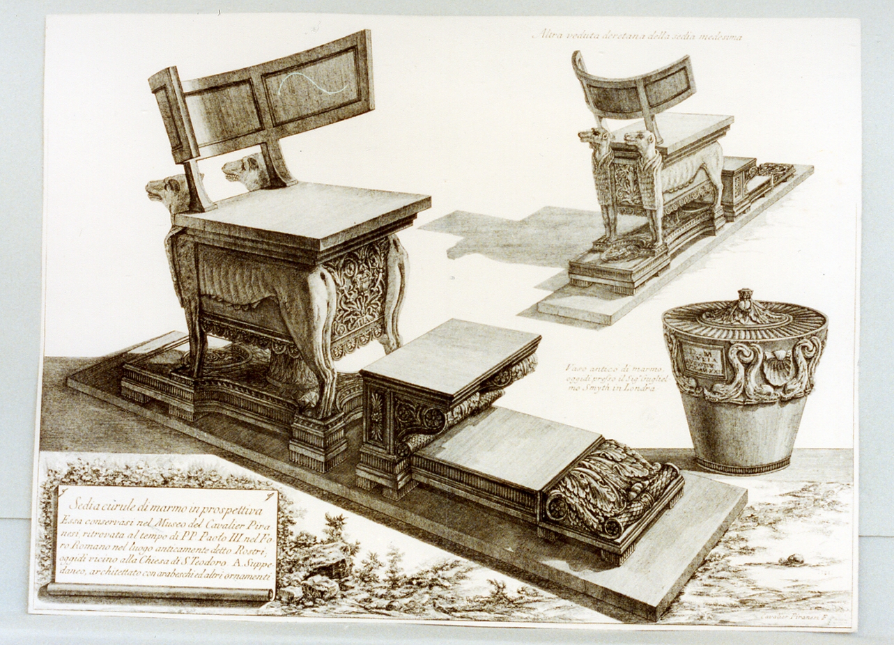 sedia (stampa) di Piranesi Giovanni Battista (sec. XVIII)