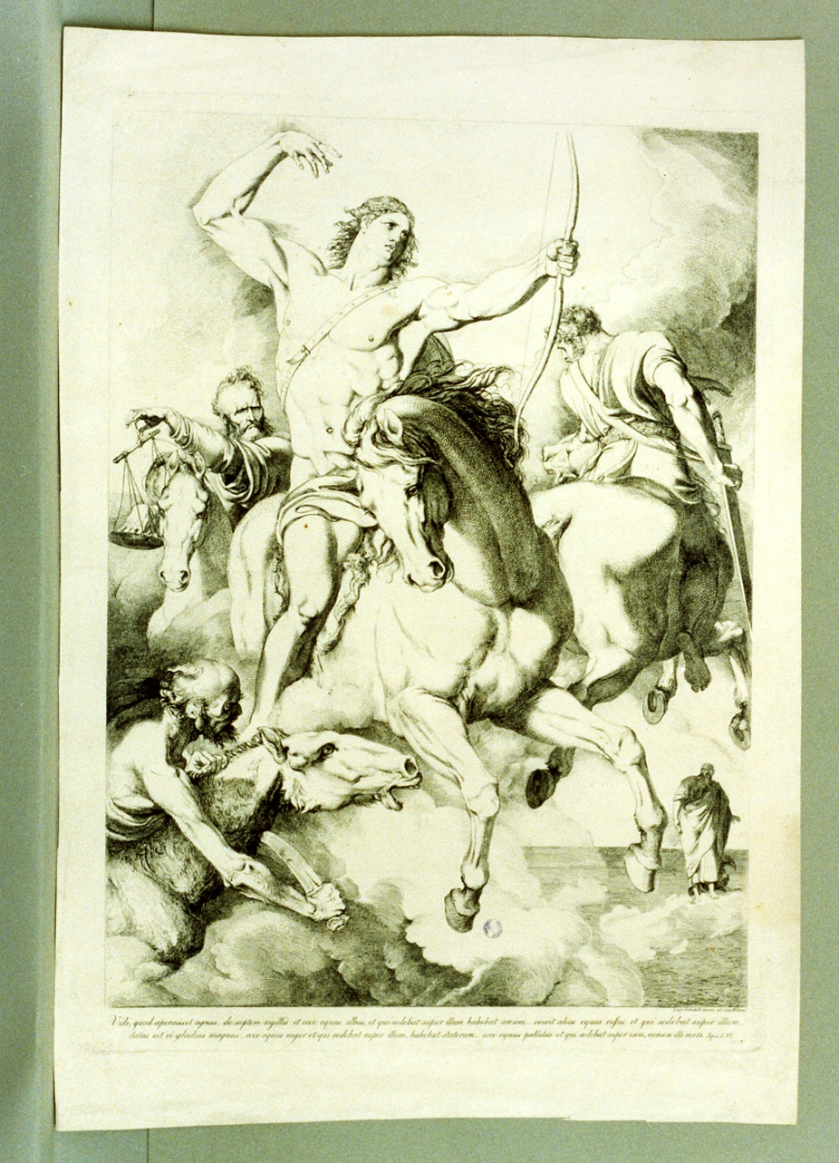 cavalieri dell'Apocalisse (stampa tagliata) di Sabatelli Luigi (secc. XVIII/ XIX)