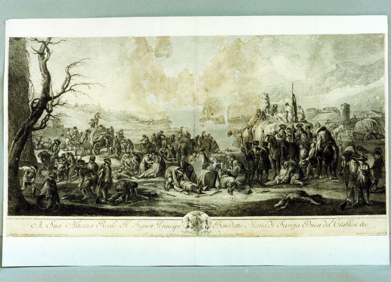 campo dopo la battaglia (stampa) di Simonini Francesco (secc. XVIII/ XIX)
