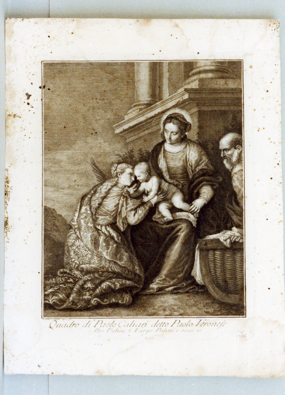 matrimonio mistico di Santa Caterina da Siena (stampa) di Lorenzi Lorenzo (sec. XVIII)