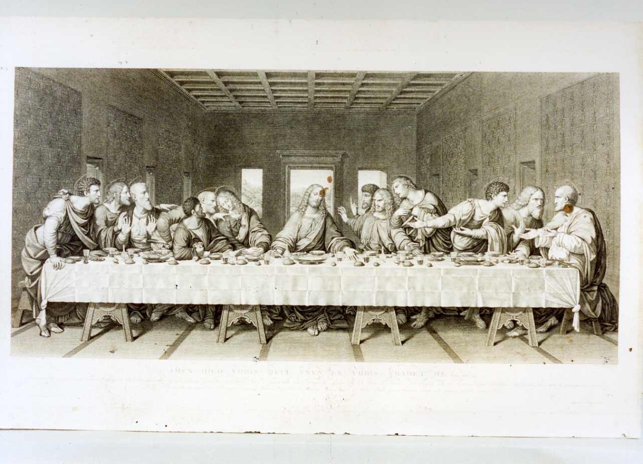 ultima cena (stampa tagliata) di Frey Jakob (sec. XVIII)