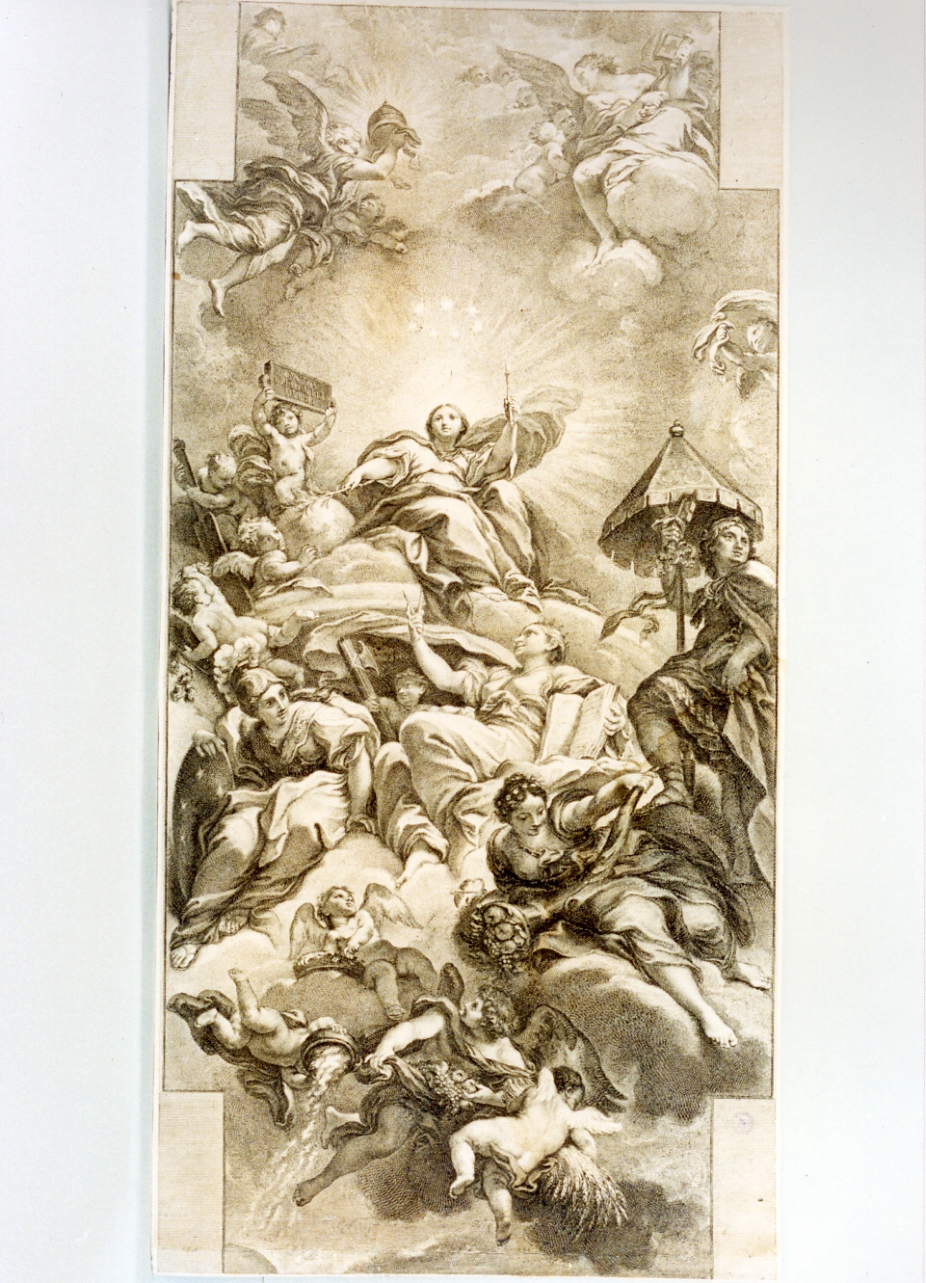 allegoria della Chiesa (stampa) di Frey Jakob (prima metà sec. XVIII)