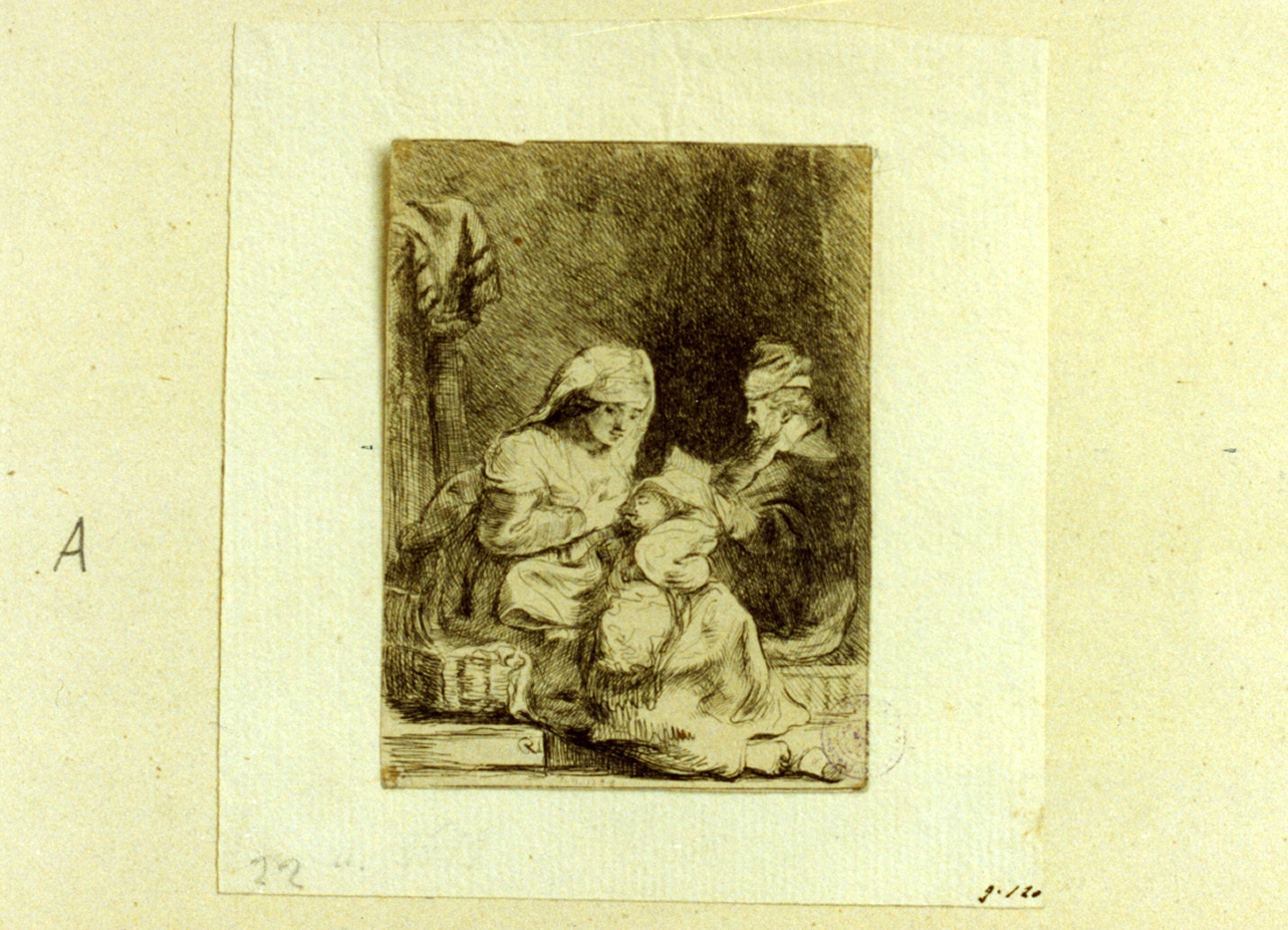 donna che allatta (stampa) di Denon Dominique Vivant (sec. XVIII)