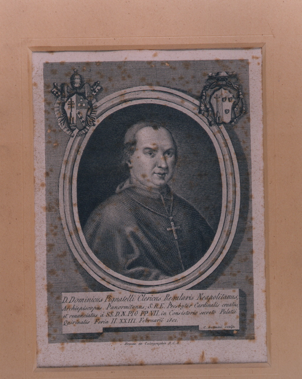 ritratto d'uomo (stampa) di Antonini Carlo (sec. XIX)