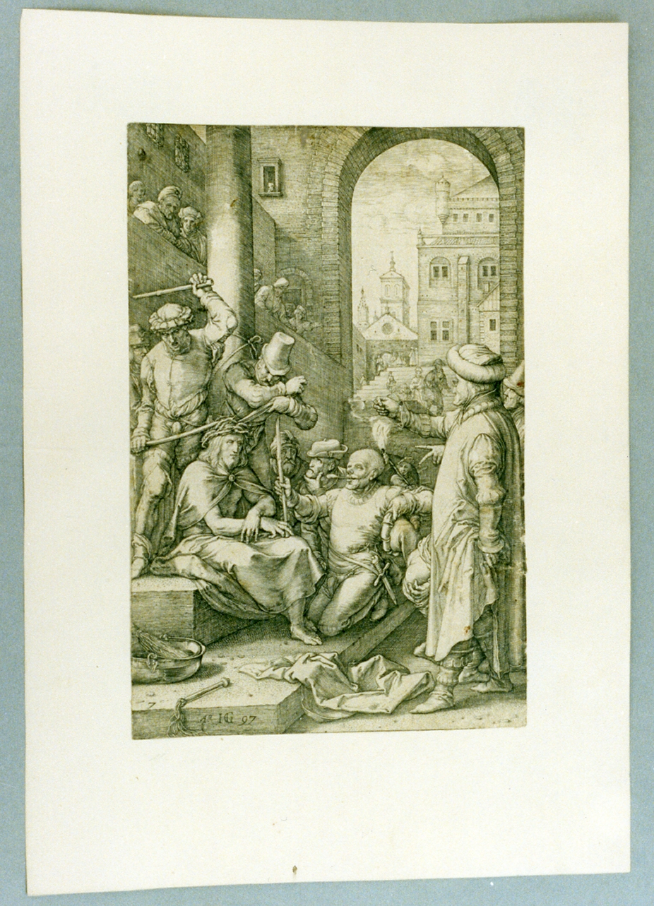 Cristo deriso (stampa) di Goltzius Hubert (sec. XVI)