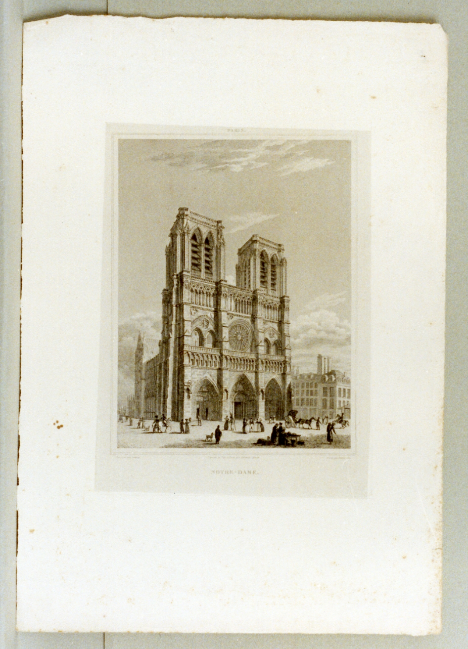 paesaggio con architetture (stampa) di Civeton Christophe, Durau Louis (sec. XIX)