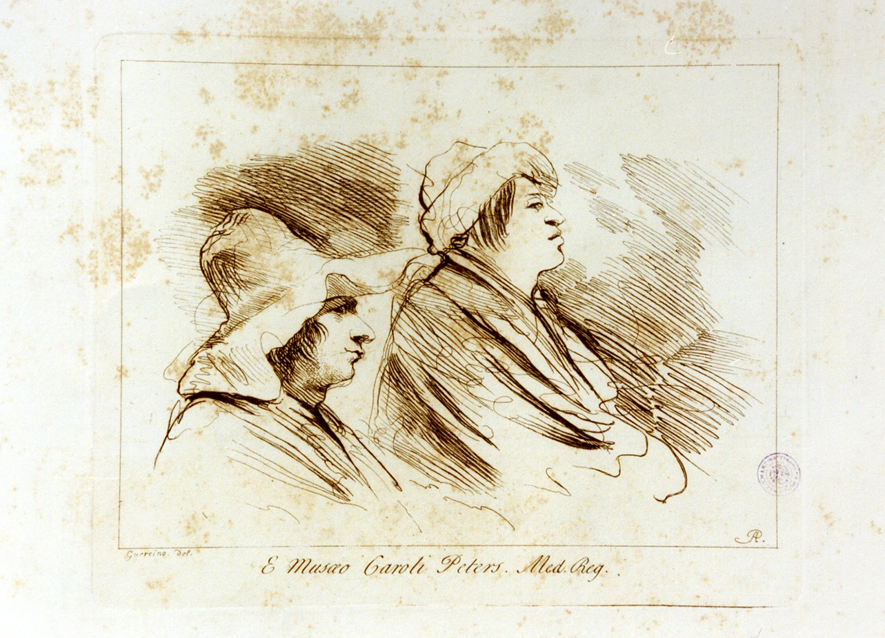 ritratti maschili di profilo (stampa) di Pond Arthur (sec. XVIII)