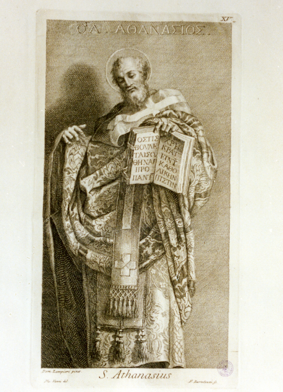 Sant'Attanasio (stampa) di Vanni Niccolò, Bartolozzi Francesco (sec. XVIII)