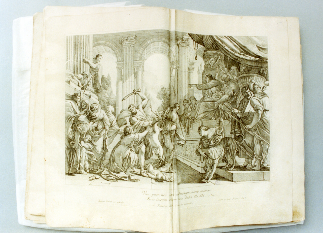 Giudizio di Salomone (stampa) di Vouet Simon, Tortebat François (sec. XVII)