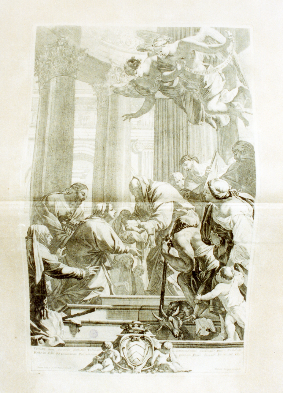 presentazione di Gesù al tempio (stampa) di Vouet Simon, Dorigny Michel (sec. XVII)