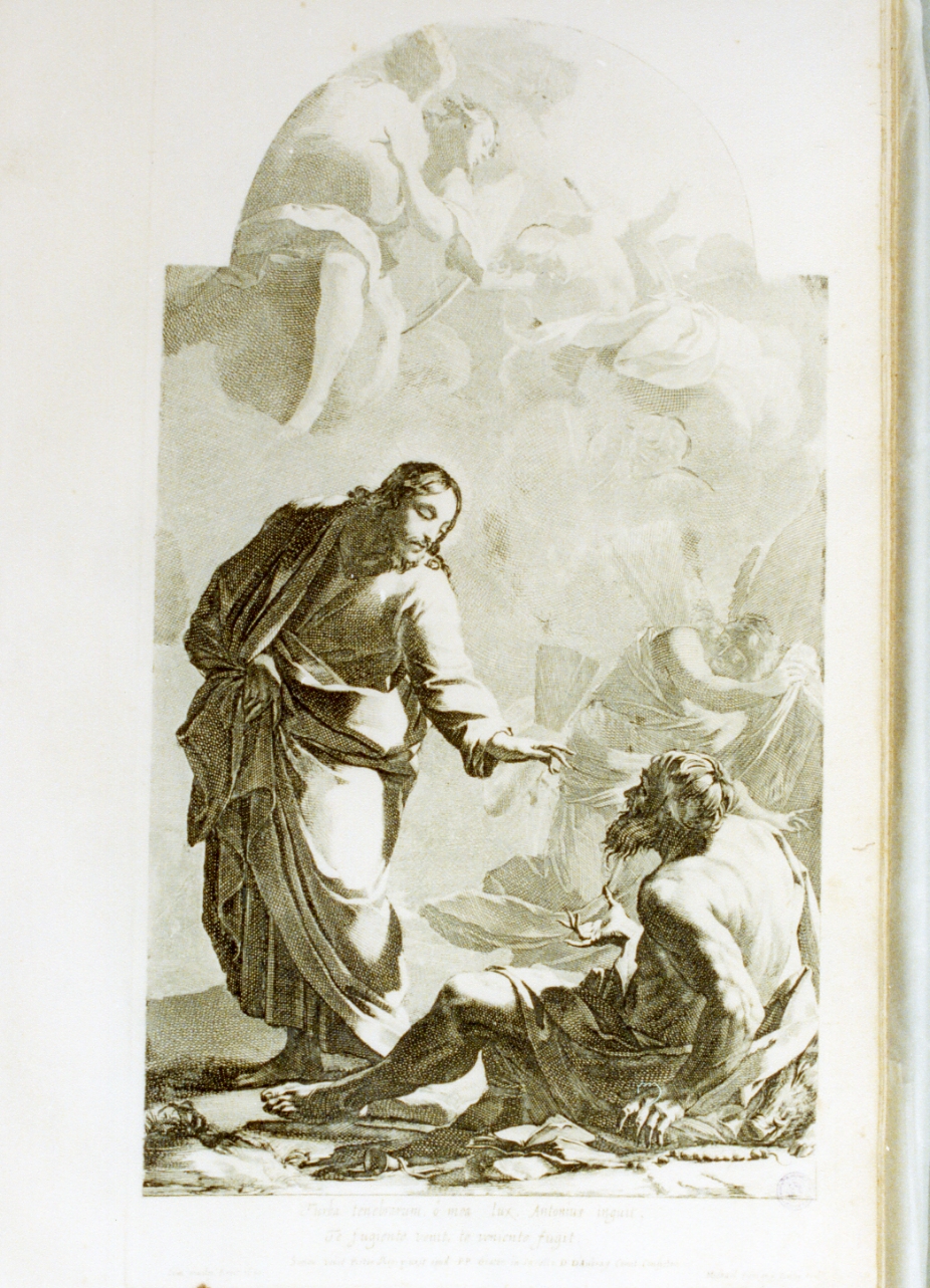 tentazioni di Sant'Antonio Abate (stampa) di Dorigny Michel, Vouet Simon (sec. XVII)