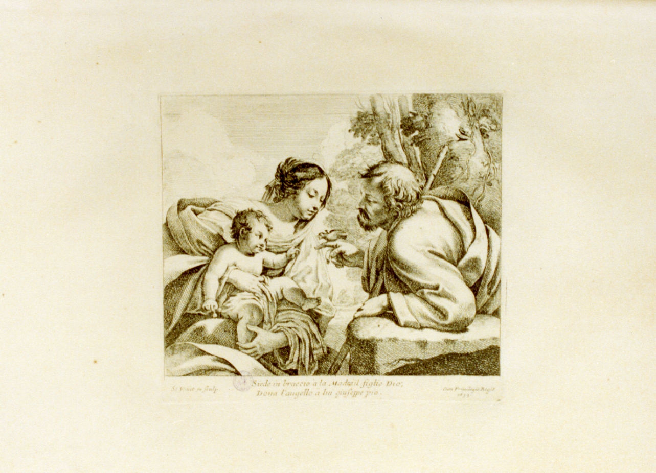 Sacra Famiglia (stampa) di Vouet Simon (sec. XVII)
