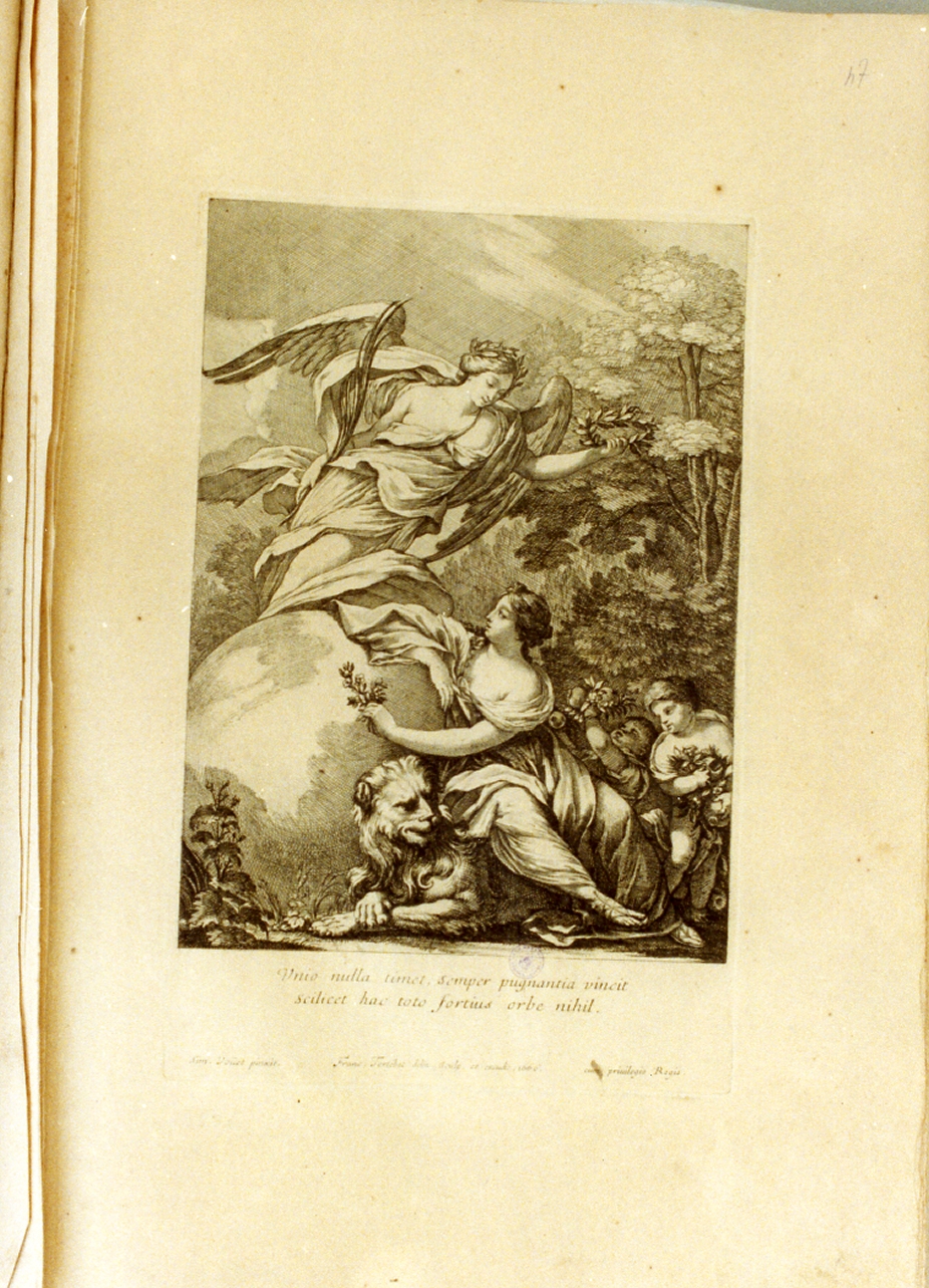 scena allegorica (stampa) di Tortebat François, Vouet Simon (sec. XVII)