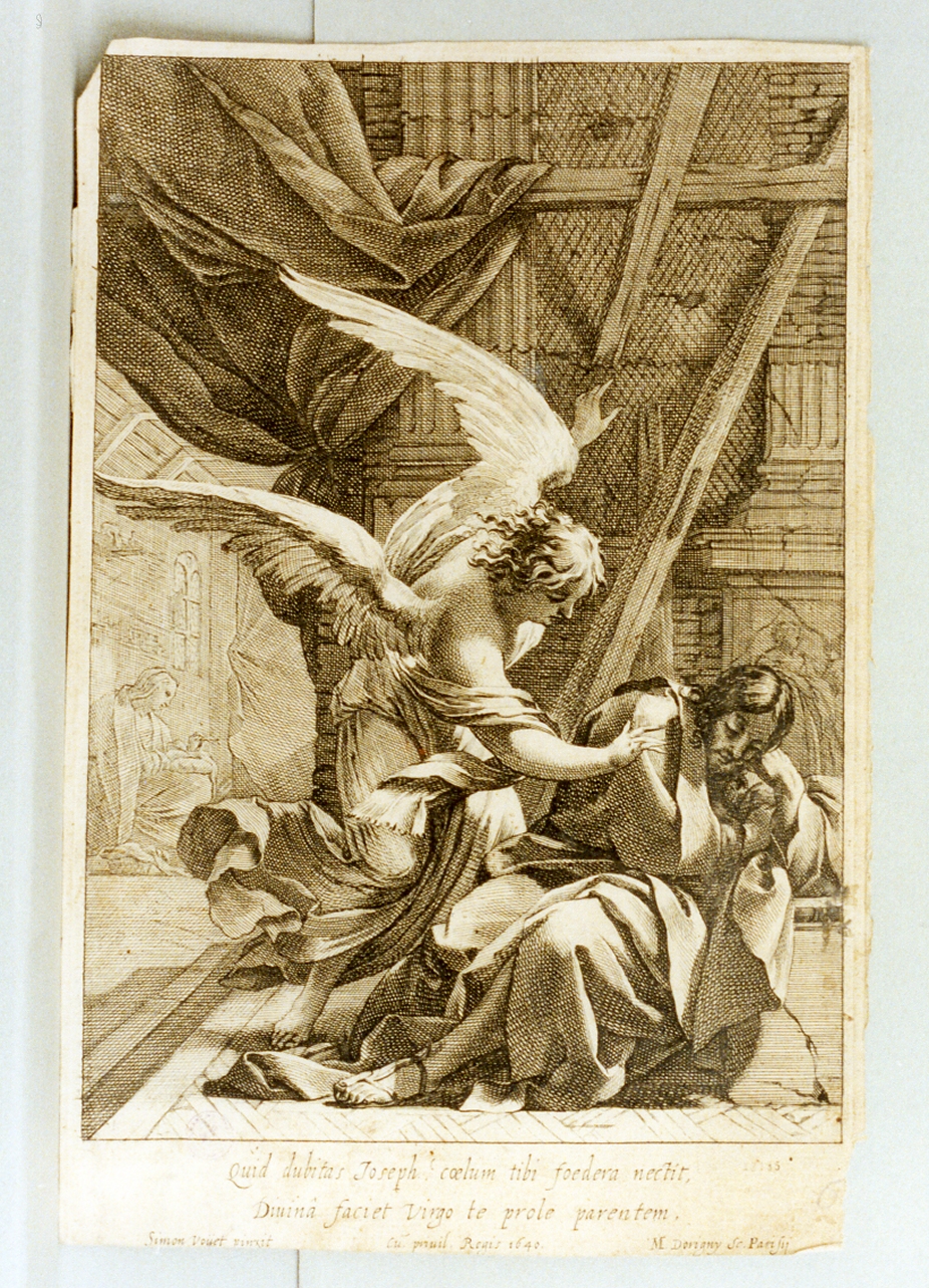 sogno di San Giuseppe (stampa) di Dorigny Michel (sec. XVII)